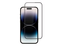 Screenor Premium - Skjermbeskyttelse for mobiltelefon - full deksel - glass - rammefarge svart - for Apple iPhone 15, 16 16054