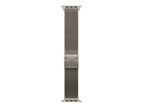 Apple - Sløyfe for smart armbåndsur - 49 mm, titanium - Liten størrelse - naturlig - for Watch Hermès Series 9, SE 3, Series 10, Series 11, Series 8, Series 9, Ultra 2, Ultra 3 MGHN4ZM/A