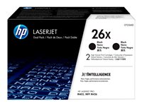 HP 26X - 2-pack - Høy ytelse - svart - original - LaserJet - tonerpatron (CF226XD) - for LaserJet Pro M402, MFP M426 CF226XD