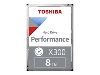 Toshiba X300 Performance - Harddisk - 8 TB - intern - 3.5" - SATA 6Gb/s - 7200 rpm - buffer: 256 MB HDWR480UZSVA