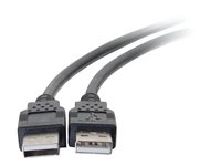 C2G 6.6ft USB Cable - USB A to USB A Cable - USB 2.0 - Black - M/M - USB-kabel - USB (hann) til USB (hann) - USB 2.0 - 2 m - svart 28106