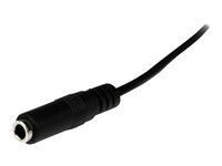 StarTech.com 2m Slim 3.5mm Stereo Extension Audio Cable - Male / Female - Headphone Audio Extension Cable Cord - 2x Mini Jack 3.5mm - 2 m (MU2MMFS) - Lydforlengelseskabel - mini-phone stereo 3.5 mm hunn til mini-phone stereo 3.5 mm hann - 2 m - svart MU2MMFS