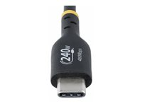 StarTech.com 4m USB C Charging Cable, USB-IF Certified USB-C Cable, 240W - USB-kabel - USB-C (hann) til USB-C (hann) - USB 2.0 - 48 V - 5 A - 4 m - halogenfri, passiv, utvidet effektområde (EPR), støtte for Power Delivery 3,1 - svart USB2EPR4M