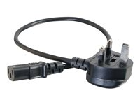 C2G Universal Power Cord - Strømkabel - BS 1363 (hann) til power IEC 60320 C13 - 50 cm - formstøpt - svart 88511