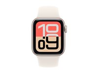 Apple Watch SE 3 (GPS) - 40 mm - stjernelysaluminium - smartklokke med sportsbånd - fluorelastomer - stjernelys - båndbredde: M/L - 64 GB - Wi-Fi 4, Bluetooth - 26.3 g MEH54QN/A