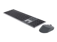 Dell Premier Multi-Device KM7321W - Tastatur- og mussett - trådløs - 2.4 GHz, Bluetooth 5.0 - QWERTY - Pan Nordic - titangrå - for Latitude 7320 Detachable; XPS 17 9710 KM7321WGY-NOR