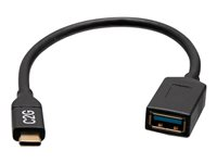C2G USB-C Male to USB-A Female SuperSpeed USB 5Gbps Adapter Converter - USB-kabel - USB-type A (hunn) til 24 pin USB-C (hann) - USB 3.2 Gen 1 - 30 V - 15 cm - formstøpt - svart C2G29515