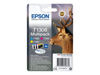Epson T1306 Multipack - 3-pack - 30.3 ml - XL - gul, cyan, magenta - original - blekkpatron - for Stylus Office BX630, BX635, BX935; WorkForce WF-3010, 3520, 3530, 3540, 7015, 7515, 7525 C13T13064012