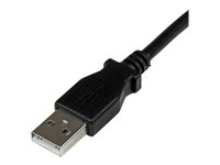StarTech.com 2m USB 2.0 A to Right Angle B Cable Cord - 2 m USB Printer Cable - Right Angle USB B Cable - 1x USB A (M), 1x USB B (M) (USBAB2MR) - USB-kabel - USB-type B (hann) til USB (hann) - USB 2.0 - 2 m - 90° kontakt - svart USBAB2MR