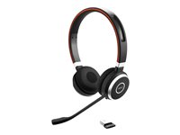 Jabra Evolve 65 SE UC Stereo - Hodesett - on-ear - Bluetooth - trådløs - USB - med ladestativ - Optimert for UC - for Jabra Evolve; LINK 380a MS 6599-833-499