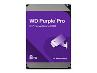 WD Purple Pro WD8002PURP - Harddisk - 8 TB - overvåking, smartvideo - intern - 3.5" - SATA 6Gb/s - 7200 rpm - buffer: 256 MB WD8002PURP