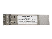 NETGEAR ProSafe AGM732F - SFP (mini-GBIC) transceivermodul - 1GbE - 1000Base-LX - LC-enkeltmodus - opp til 10 km - for NETGEAR GSM7224, M4300-28G-PoE+ AGM732F