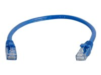 C2G Cat5e Booted Unshielded (UTP) Network Patch Cable - Koblingskabel - RJ-45 (hann) til RJ-45 (hann) - 50 cm - UTP - CAT 5e - formstøpt, uten hindringer, flertrådet - blå 83160