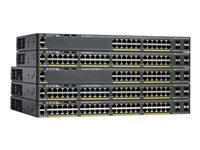 Cisco Catalyst 2960X-48LPS-L - Switch - Styrt - 48 x 10/100/1000 (PoE+) + 4 x Gigabit SFP - stasjonær, rackmonterbar - PoE+ (370 W) - oppusset WS-C2960X48LPSL-RF