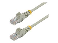 StarTech.com 0.5m Gray Cat5e / Cat 5 Snagless Ethernet Patch Cable 0.5 m - Koblingskabel - RJ-45 (hann) til RJ-45 (hann) - 50 cm - UTP - CAT 5e - flertrådet, uten hindringer - grå 45PAT50CMGR