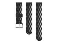 Suunto Athletic 1 - Klokkestropp for smart armbåndsur - Liten/medium størrelse - svart, stål - for Suunto 3 Fitness SS050175000