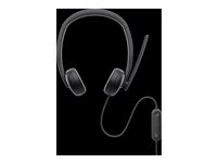 Dell Wired Headset WH3024 - Hodesett - on-ear - kablet - USB-C - Zoom Certified, Certified for Microsoft Teams WH3024-DWW