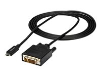 StarTech.com USB-C to DVI Cable - 6 ft / 2m - 1080p - 1920x1200 - USB-C DVI Monitor Cable - USB C Cable - Computer Monitor Cable (CDP2DVIMM2MB) - USB / DVI-kabel - USB-C (hann) til DVI-D (hann) - Thunderbolt 3 / USB 3.1 - 2 m - 1920 x 1200 (WUXGA)-støtte - svart - for P/N: TB4CDOCK CDP2DVIMM2MB