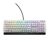 Alienware AW510K - Tastatur - bakgrunnsbelyst - USB - tastsvitsj: CHERRY MX Low Profile Red - månelys - for Alienware Area-51, Aurora, Aurora R10, Aurora R9, M15, M17; G5 5090; XPS 8940 AW510K-W-WW