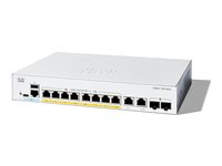Cisco Catalyst 1300-8FP-2G - Switch - L3 - Styrt - 8 x 10/100/1000 (PoE+) + 2 x kombo Gigabit SFP/RJ-45 - rackmonterbar - PoE+ (120 W) - gjenfabrikert C1300-8FP-2G-RF