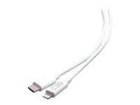 C2G 3ft (0.9m) USB-C Male to Lightning Male Sync and Charging Cable - White - Lightning-kabel - Lightning hann til 24 pin USB-C hann - 90 cm - hvit C2G54558