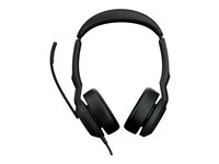 Jabra Evolve2 50 MS Stereo - Hodesett - on-ear - Bluetooth - kablet - aktiv støydemping - USB-A - svart - Zoom Certified, Certified for Microsoft Teams, Cisco Webex Certified, Alcatel-Lucent Certified, Unify Certified, Google Meet Certified, Amazon Chime Certified 25089-999-999