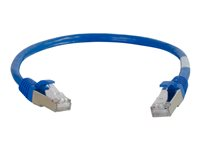 C2G Cat5e Booted Shielded (STP) Network Patch Cable - Koblingskabel - RJ-45 (hann) til RJ-45 (hann) - 1 m - STP - CAT 5e - formstøpt - blå 83770