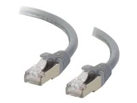 C2G Cat6a Booted Shielded (STP) Network Patch Cable - Koblingskabel - RJ-45 (hann) til RJ-45 (hann) - 10 m - STP - CAT 6a - formstøpt, uten hindringer, flertrådet - grå 89922