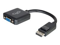 C2G 8in DisplayPort to VGA Adapter - DP to VGA Adapter Converter - Black - M/F - DisplayPort-kabel - DisplayPort (hann) til HD-15 (VGA) (hunn) - 20.32 cm - låst - svart 54323