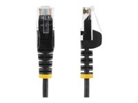 StarTech.com 2m Slim LSZH CAT6 Ethernet Cable, 10 Gigabit Snagless RJ45 100W PoE Patch Cord, CAT 6 10GbE UTP Network Cable w/Strain Relief, Black, ETL, Low Smoke Zero Halogen - Category 6 - 28AWG (N6PAT200CMBKS) - Koblingskabel - RJ-45 (hann) til RJ-45 (hann) - 2 m - CAT 6 - uten hindringer - svart N6PAT200CMBKS