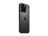 Apple iPhone 16 Pro - 5G smartphone - dobbelt-SIM / Internminne 128 GB - OLED-display - 6.3" - 2622 x 1206 piksler (120 Hz) - 3x bakkamera 48 MP, 48 MP, 12 MP - front camera 12 MP - svart titan MYND3QN/A
