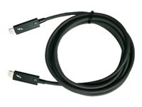 QNAP - Thunderbolt-kabel - 24 pin USB-C (hann) til 24 pin USB-C (hann) - Thunderbolt 3 - 2 m - aktiv CAB-TBT320M-40G-LINTES