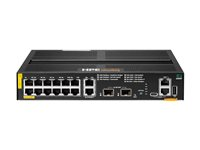 HPE Aruba 6200F 12G Class4 PoE 2G/2SFP+ 139W Switch - Switch - L3 - Styrt - 12 x 10/100/1000 (PoE+) + 2 x 100/1000 (opplink) + 2 x 1 Gigabit / 10 Gigabit SFP+ - rackmonterbar - PoE+ (139 W) R8Q72A#ABB