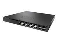 Cisco Catalyst 3650-24PWS-S - Switch - L3 - Styrt - 24 x 10/100/1000 (PoE+) + 4 x SFP+ - stasjonær, rackmonterbar - PoE+ (390 W) WS-C3650-24PWS-S