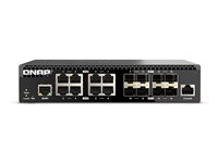 QNAP QSW-M3216R-8S8T - Switch - Styrt - 8 x 100/1000/2.5G/5G/10GBase-T + 8 x 10Gb Ethernet SFP+ - rackmonterbar QSW-M3216R-8S8T