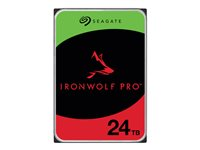 Seagate IronWolf Pro ST24000NT002 - Harddisk - 24 TB - intern - 3.5" - SATA 6Gb/s - 7200 rpm - buffer: 512 MB - med 3-års Seagate Rescue Data Recovery ST24000NT002