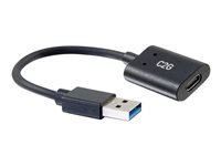 C2G USB C to USB Adapter - SuperSpeed USB Adapter - 5Gbps - F/M - USB-adapter - 24 pin USB-C (hunn) reversibel til USB-type A (hann) - USB 3.0 - 15.2 cm - formstøpt - svart 54428