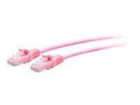 C2G 7ft (2.1m) Cat6a Snagless Unshielded (UTP) Slim Ethernet Network Patch Cable - Pink - Koblingskabel - RJ-45 (hann) til RJ-45 (hann) - 2.1 m - 4.8 mm - UTP - CAT 6a - formstøpt, uten hindringer - rosa C2G30198