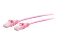 C2G 25ft (7.6m) Cat6a Snagless Unshielded (UTP) Slim Ethernet Network Patch Cable - Pink - Koblingskabel - RJ-45 (hann) til RJ-45 (hann) - 7.6 m - 4.8 mm - UTP - CAT 6a - formstøpt, uten hindringer - rosa C2G30201