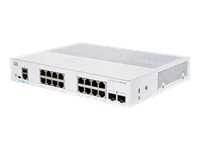 Cisco Business 250 Series CBS250-16P-2G - Switch - L3 - smart - 16 x 10/100/1000 (PoE+) + 2 x Gigabit SFP - rackmonterbar - PoE+ (120 W) - gjenfabrikert CBS250-16P-2GEU-RF