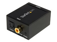 StarTech.com SPDIF Digital Coaxial or Toslink Optical to Stereo RCA Audio Converter - Digital Audio Adapter (SPDIF2AA) - Koaksial/optisk digitallydomformer - svart - for P/N: FPCEILPTBLP, FPWARTB1M, FPWFXBAT, FPWTLTBAT, STNDMTV100, STNDMTV70, STNDMTVDUO SPDIF2AA