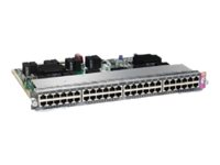 Cisco Catalyst 4500E Series Line Card - Switch - 48 x 10/100/1000 - plugg-in-modul - for Catalyst 4507R-E, 4507R-E Data Bundle, 4507R-E PoE Bundle, 4510R-E WS-X4748-RJ45-E=