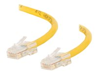 C2G Cat5e Non-Booted Unshielded (UTP) Network Patch Cable - Koblingskabel - RJ-45 (hann) til RJ-45 (hann) - 3 m - UTP - CAT 5e - flertrådet, uniboot - gul 83104