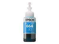 Epson T6642 - 70 ml - cyan - original - blekkrefill - for Epson L386; EcoTank ET-2600, 2650, L121, L1455; EcoTank ITS L3050, L3060, L3070 C13T66424A