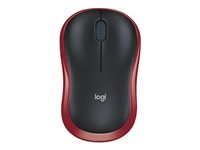 Logitech M185 - Mus - optisk - trådløs - 2.4 GHz - USB trådløs mottaker - rød 910-002237