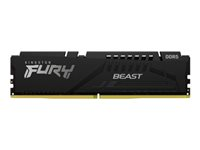 Kingston FURY Beast - DDR5 - sett - 64 GB: 4 x 16 GB - DIMM 288-pin - 6000 MHz / PC5-48000 - CL40 - 1.35 V - ikke-bufret - on-die ECC - svart KF560C40BBK4-64