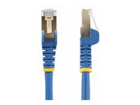 StarTech.com 1.5m CAT6A Ethernet Cable, 10 Gigabit Shielded Snagless RJ45 100W PoE Patch Cord, CAT 6A 10GbE STP Network Cable w/Strain Relief, Blue, Fluke Tested/UL Certified Wiring/TIA - Category 6A - 26AWG (6ASPAT150CMBL) - Koblingskabel - RJ-45 (hann) til RJ-45 (hann) - 1.5 m - STP - CAT 6a - formstøpt, uten hindringer - blå 6ASPAT150CMBL