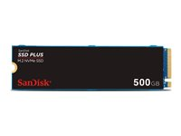 SanDisk SSD PLUS - SSD - 500 GB - intern - M.2 2280 - PCIe 3.0 (NVMe) SDSSDA3N-500G-G26