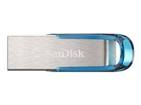 SanDisk Ultra Flair - USB-flashstasjon - 32 GB - USB 3.0 - blå SDCZ73-032G-G46B