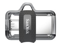 SanDisk Ultra Dual - USB-flashstasjon - 32 GB - USB 3.0 / micro USB SDDD3-032G-G46